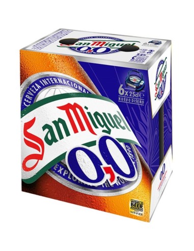 CERVEZA SAN MIGUEL 0`0 PK6 25CL