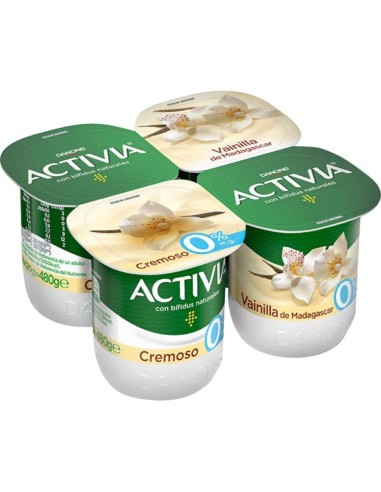 ACTIVIA CREM VAINILLA  0 % X4