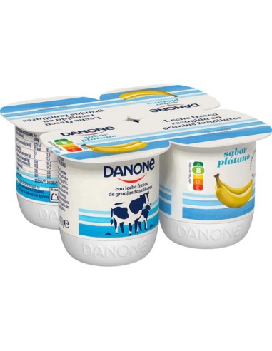 DANONE YOGHOURT SABOR PLATANO X4