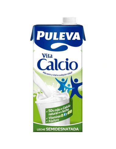 LECHE PULEVA CALCIO SEMIDESNT. BRIK 1 LT