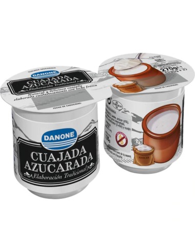 DANONE CUAJADA CON AZUCAR X2