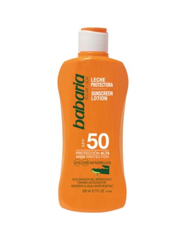 BABARIA LECHE SOLAR A. VERA F-50 200 ML