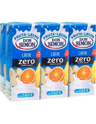 LECHE+ZUMO FUNC. DON SIMON CARIBE ZERO P-6 200ML