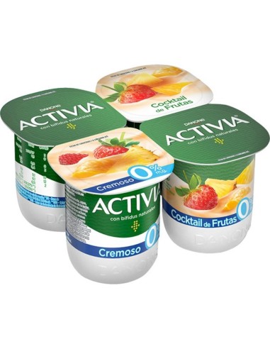 ACTIVIA CREMOSO MULTIFRUTAS X4