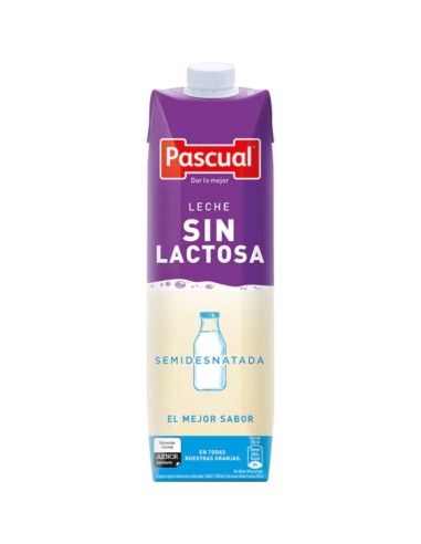 LECHE PASCUAL SIN LACTOSA SEMI BRIK 1LT